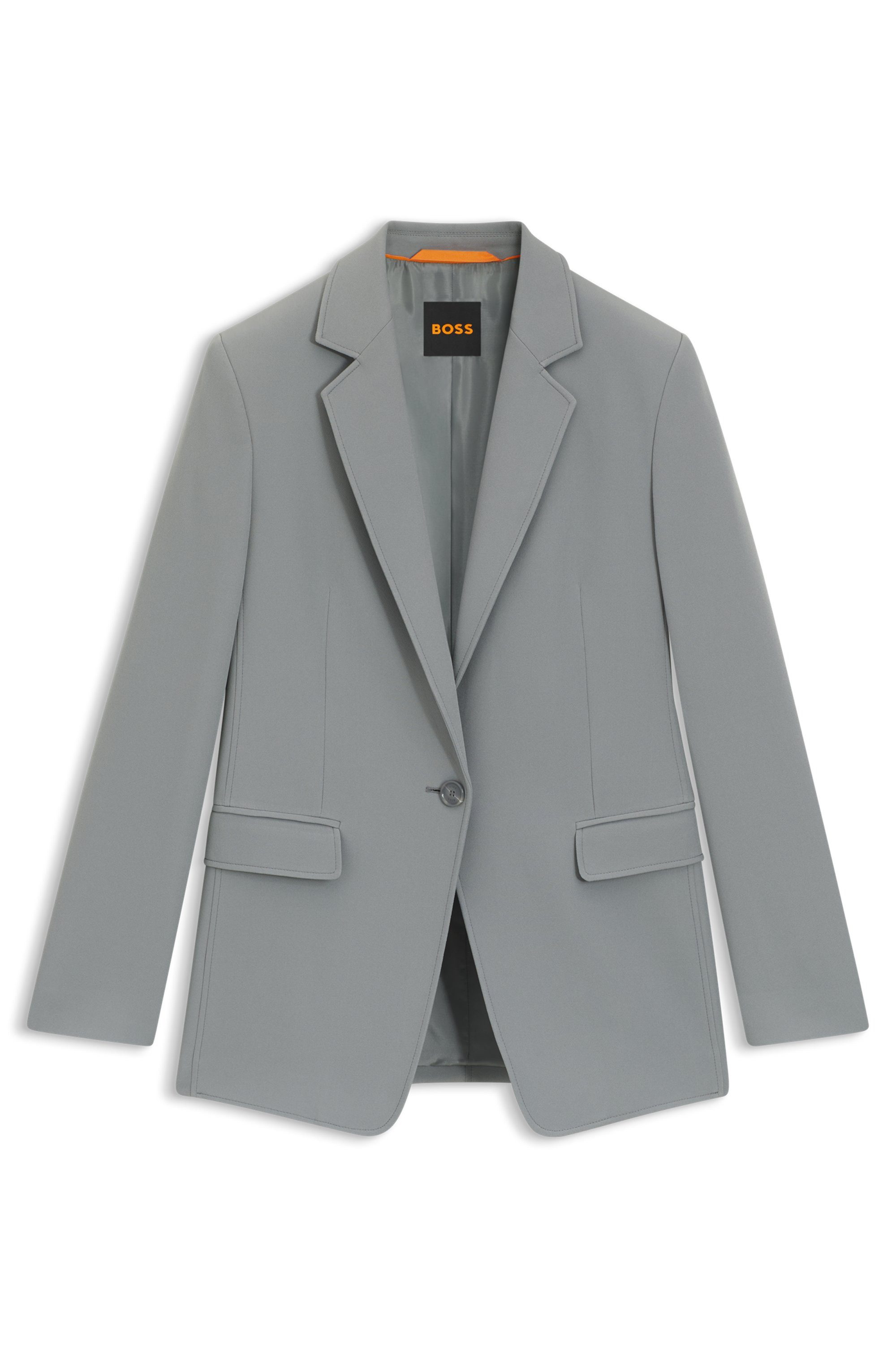 BOSS ORANGE Longblazer Jabla Premium Damenmode mit 1-Knopf-Verschluss