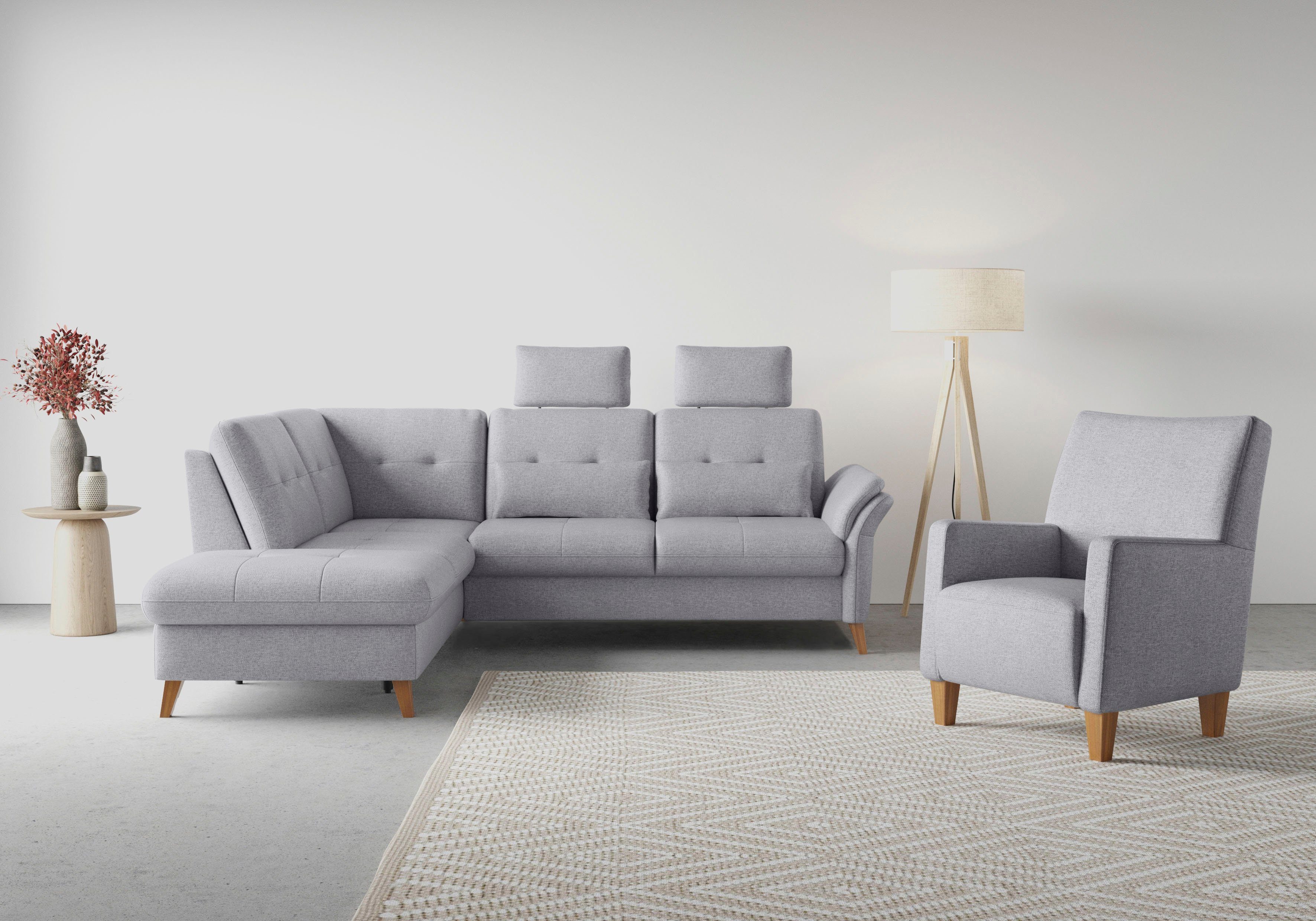 sit&more Ecksofa "Göteborg" inkl. Sitztiefenverstellung, wahlweise mit Bett günstig online kaufen