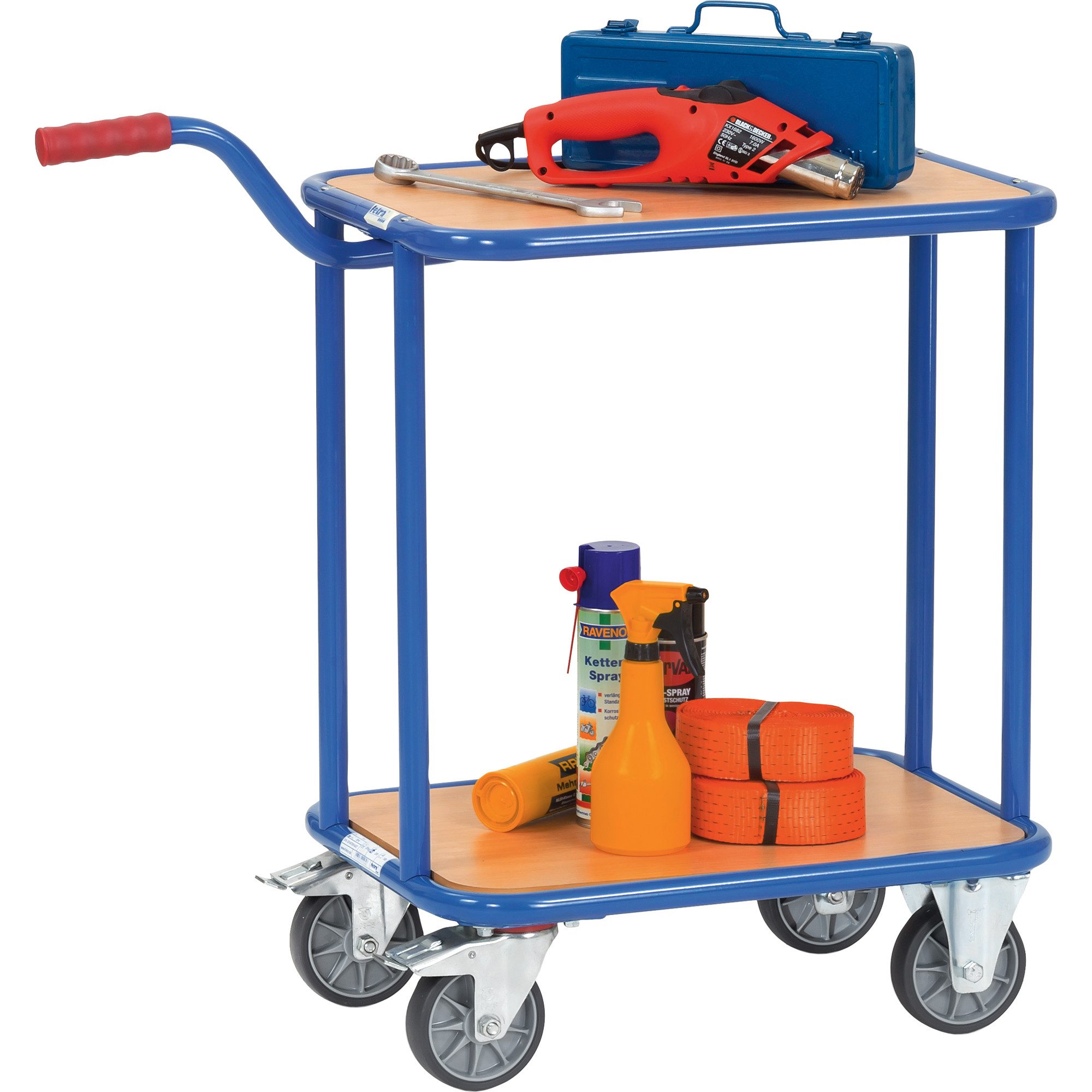 FETRA Transportwagen Transportwagen KF 33 1164 2 Holzböden 600x450mm