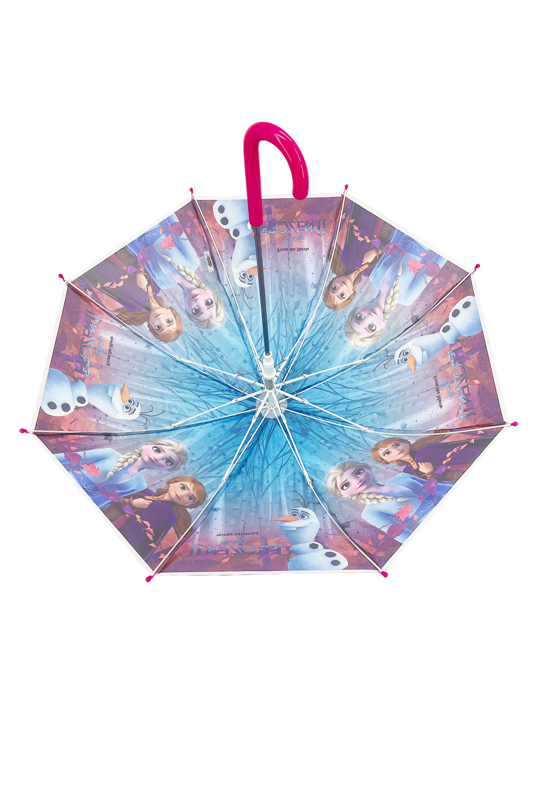 Disney Frozen Stockregenschirm Eiskönigin Anna & Elsa Kinder Mädchen Automatik Kuppelschirm