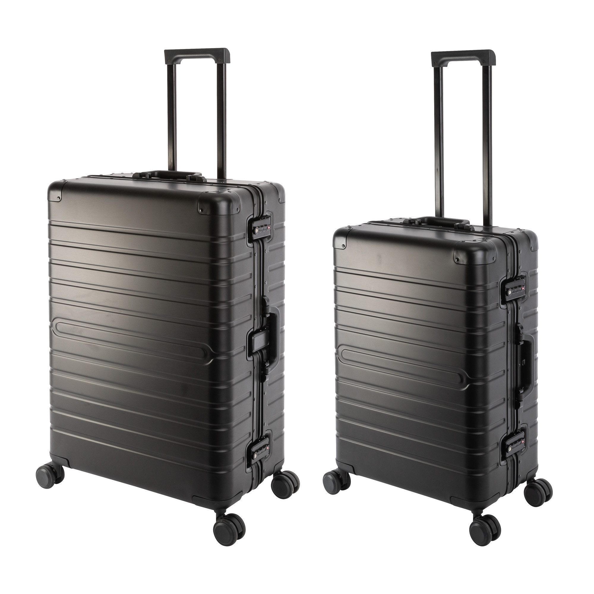 Travelhouse Валізи на колесахet Oslo, 4 Rollen, (2 tlg), Aluminium Hartschale TSA Zahlenschloss Schnappverschluss