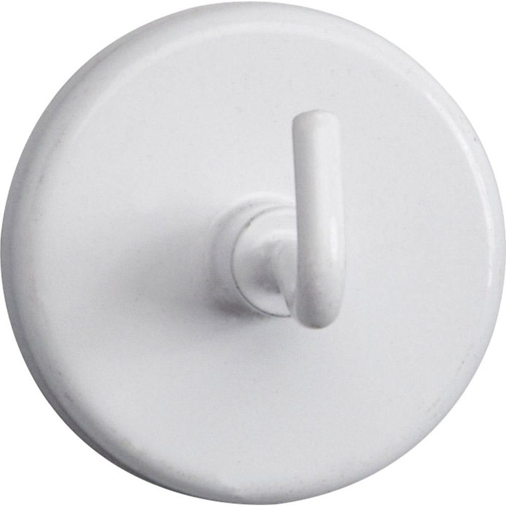 Magnet Maul Magnet (x H) 36 mm x 36 mm rund, mit Haken Weiß 5 St. 6158002
