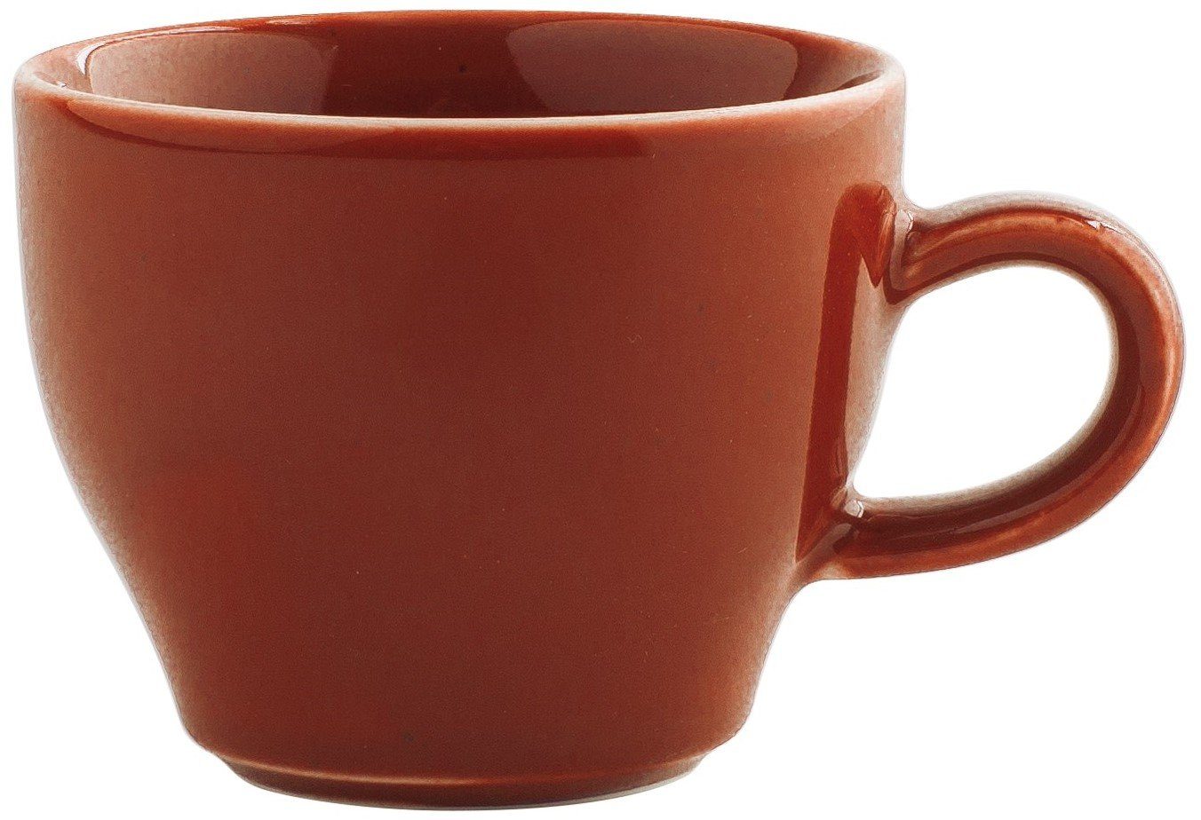 Kahla Cappuccinotasse Italiano Homestyle 0,18 l, Porzellan, Handglasiert, Made in Germany siena red