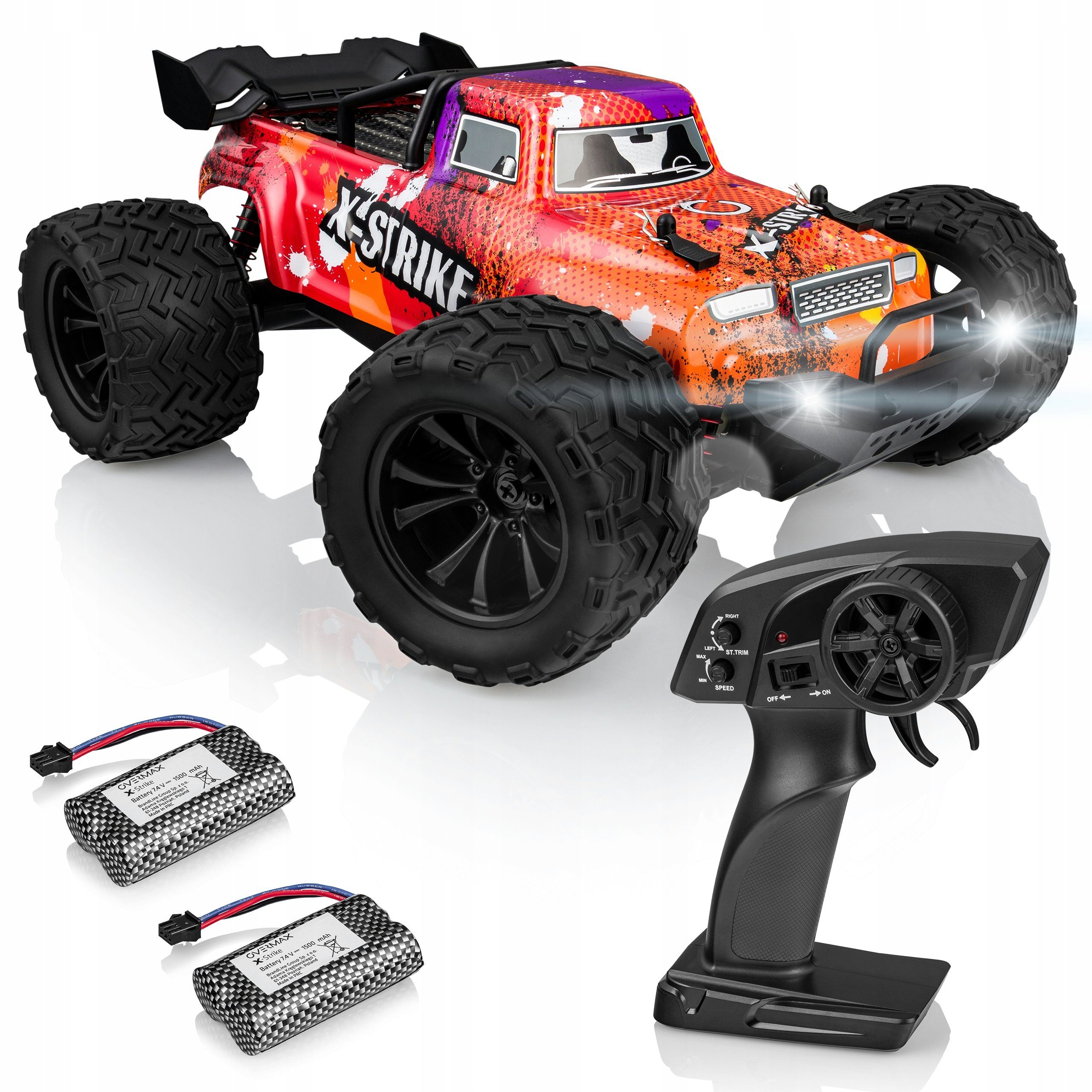 Overmax RC-Auto X-Strike, Große geländegängige Räder, Schönes Design