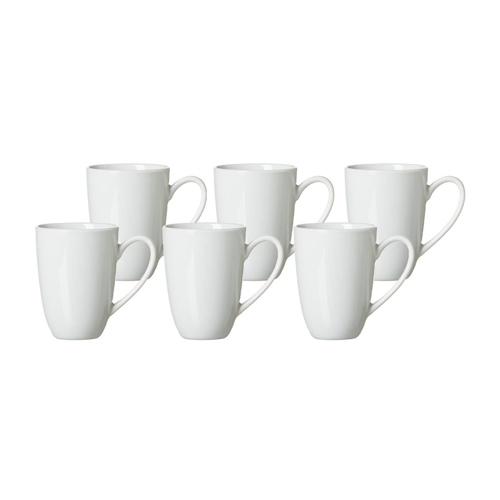 Porzellan ml Macchiato-Tassen Tasse 330 Latte Bianco Breker Ritzenhoff 6er Set, &