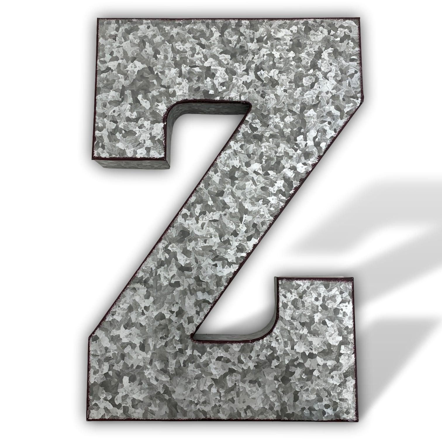 Dekoobjekt XXL 52cm Buchstabe Ziffer Zahl Zink Metall Dekoration Garten 3D