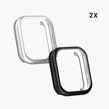 kwmobile Sleeve 2x Hülle für Amazfit Active (A2211), Silikon Fullbody Cover Case Schutzhülle Set