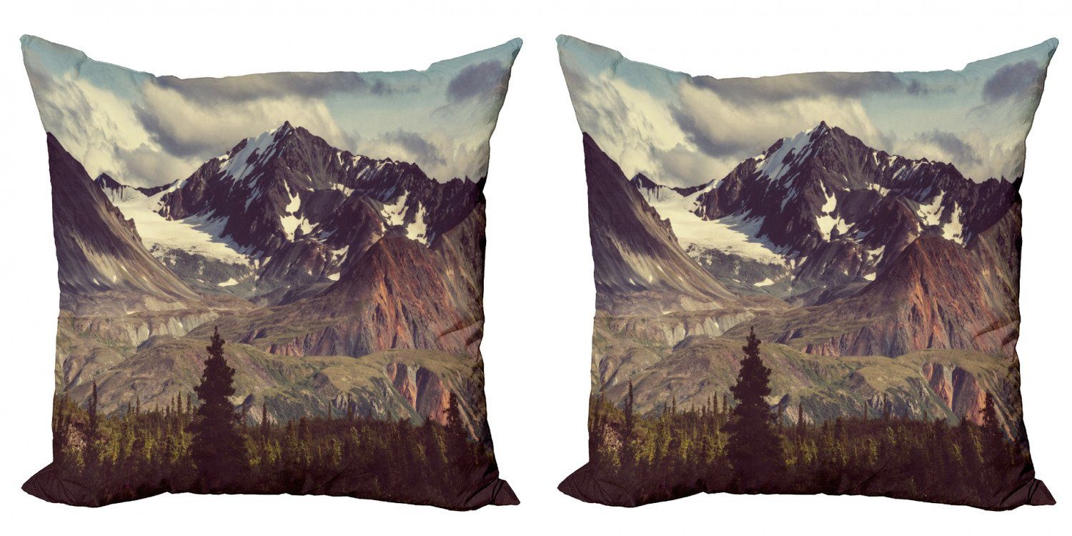 Accent Modern Digitaldruck, Abakuhaus Doppelseitiger Stück), Kissenbezüge Alaska-Landschaft Berg (2
