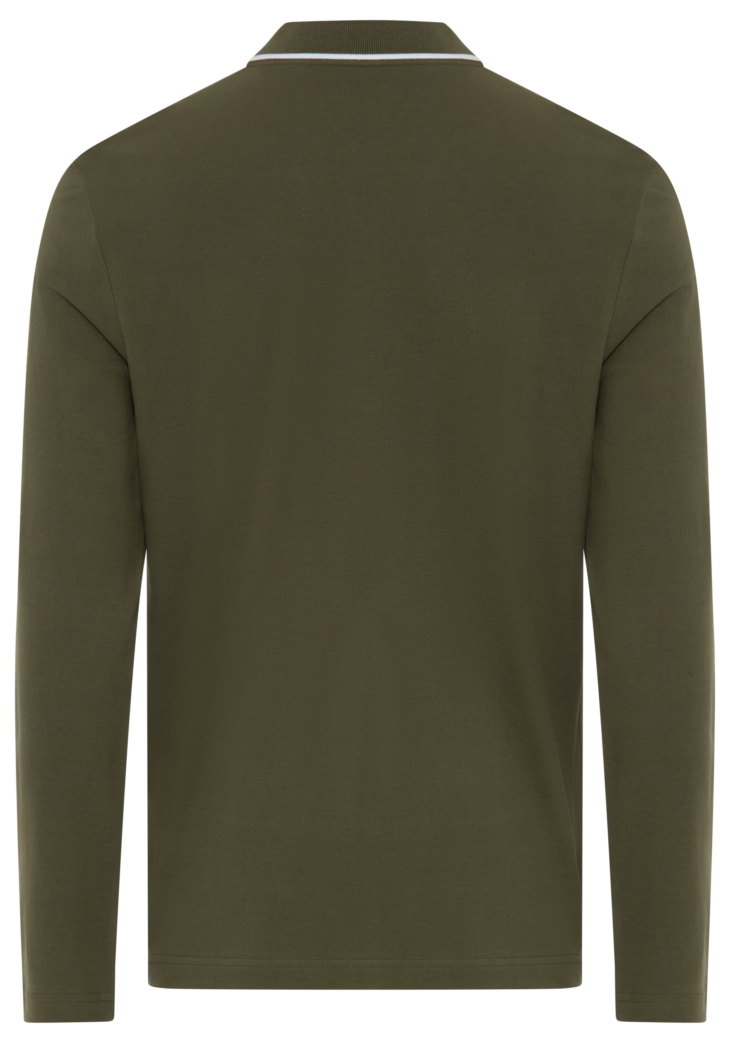 BOSS ORANGE Langarm-Poloshirt Regular Fit, reine Baumwolle, BOSS-Label