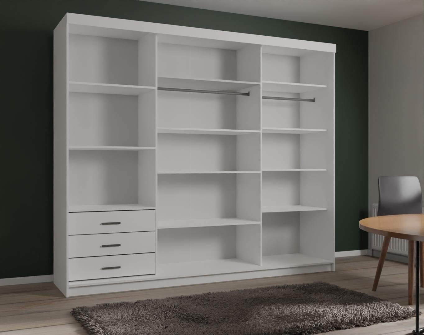 Schrank JVmoebel Garderobe Designer Luxus Kleiderschränk Holz Möbel Kleider Weiß Neu Kleiderschrank