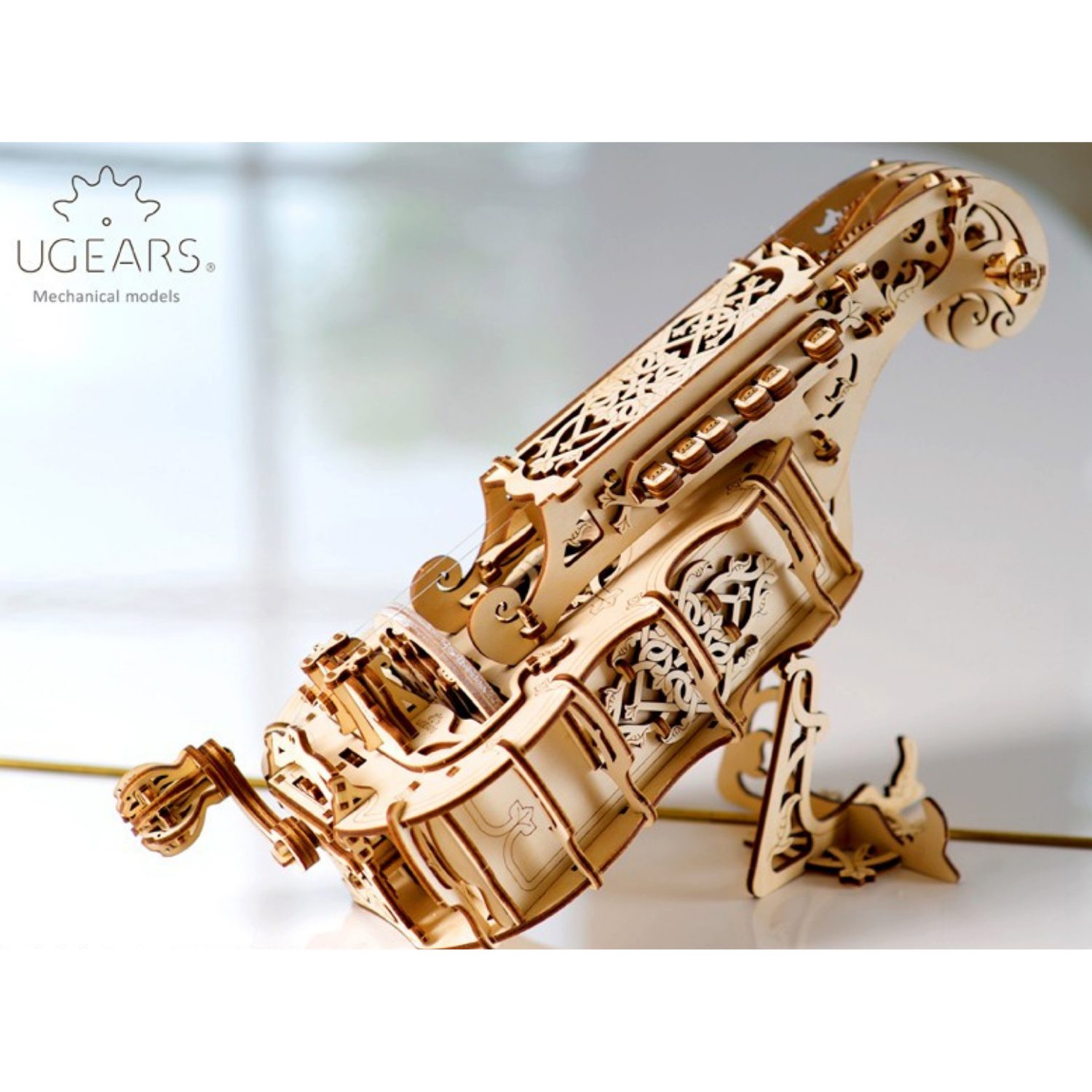UGEARS Modellbausatz Hurdy Gurdy Drehleier aus Holz, (292-tlg)