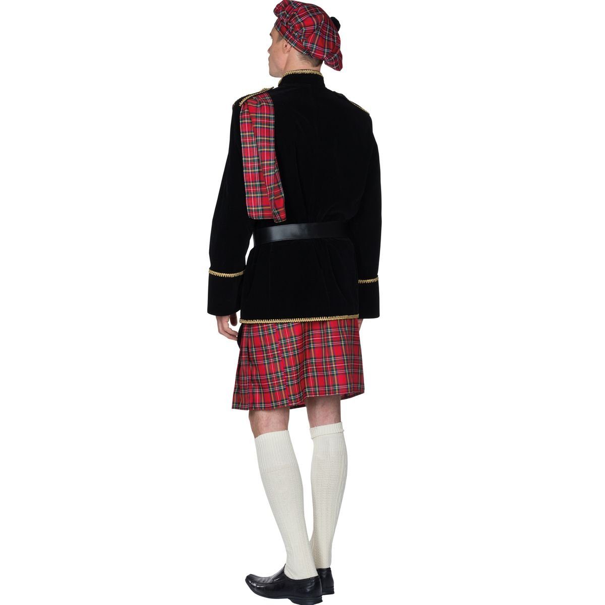 Party x People Kostüm Schotte Jamie Irvin Kilt rot kariert für Herren