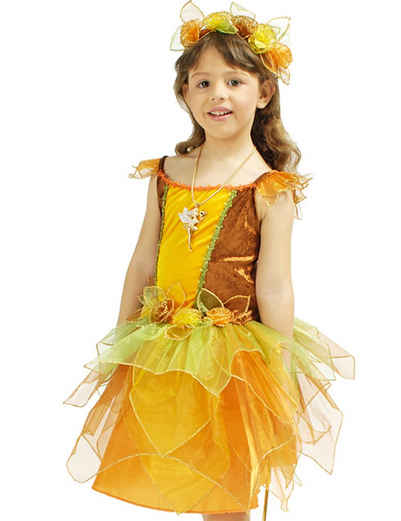 Das Kostümland Feen-Kostüm »Waldfee Kostüm "Luna" für Mädchen, Feenkostüm Fasching Kinderkostüm«