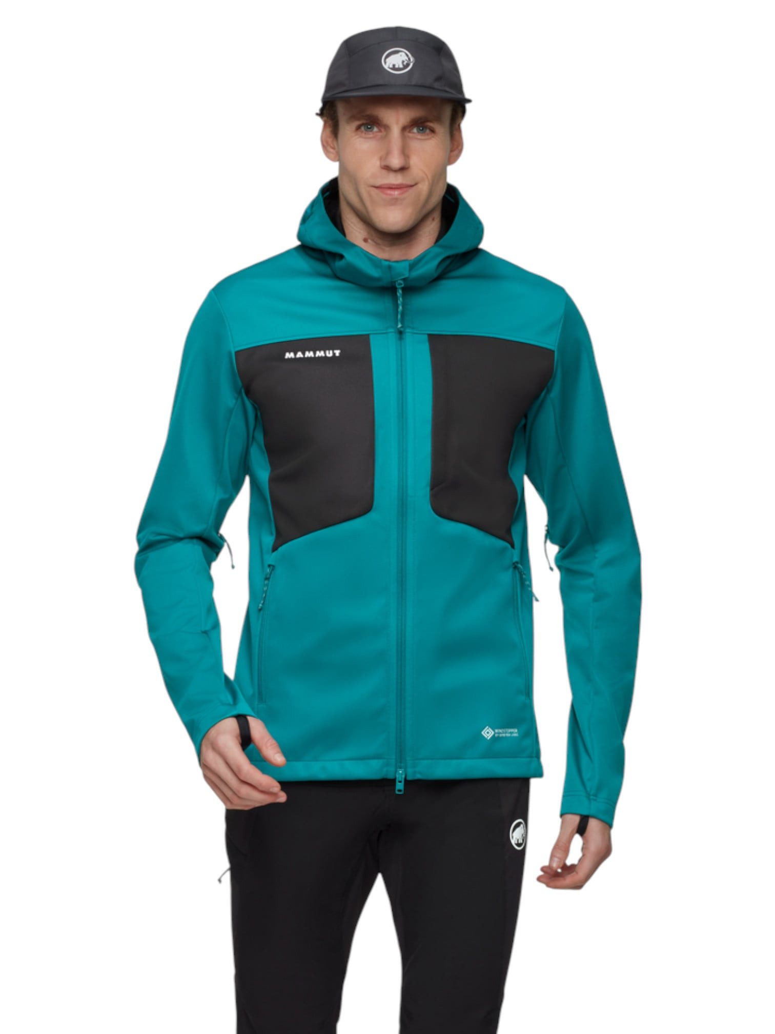 Softshelljacke Ultimate VIII SO Hooded (3-Lagen, winddicht) tealblau/schwarz Herren
