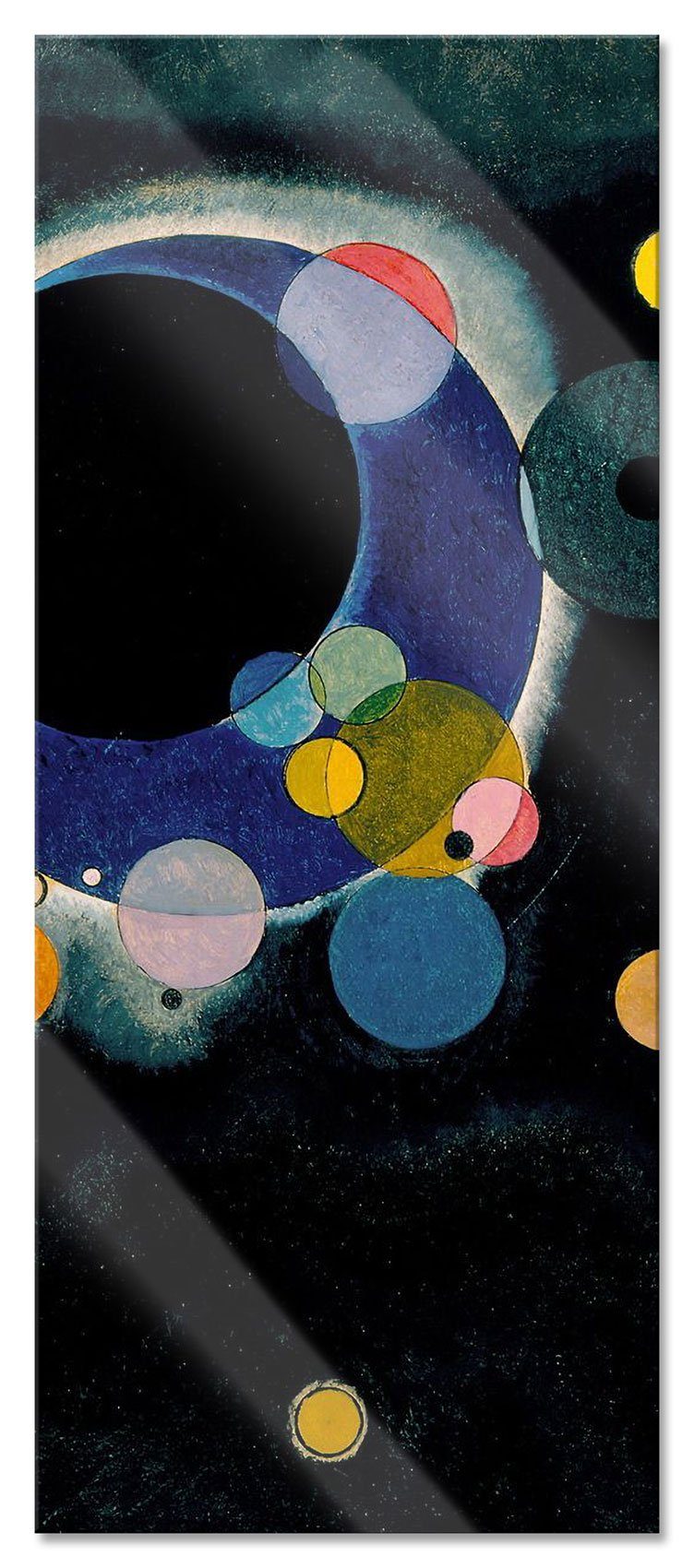 Pixxprint Glasbild Robert Delaunay - Zirkuläre Formen, Robert Delaunay - Zirkuläre Formen (1 St), Glasbild aus Echtglas, inkl. Aufhängungen und Abstandshalter