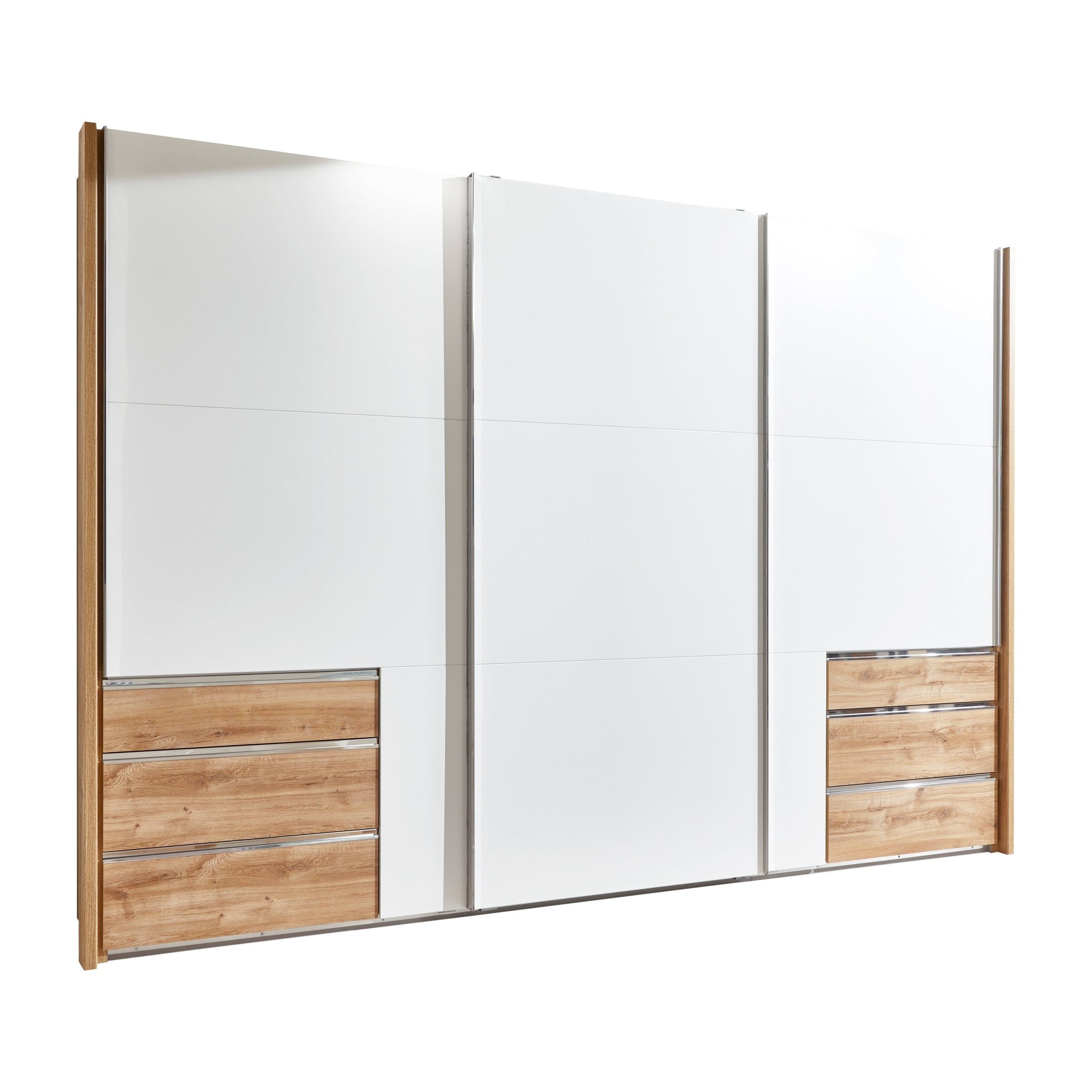 Schubladen A 3 300x216x65 Level36 Kleiderschrank 6 in und (B/H/T: freiraum cm) Türen mit Plankneiche-Nachbildung