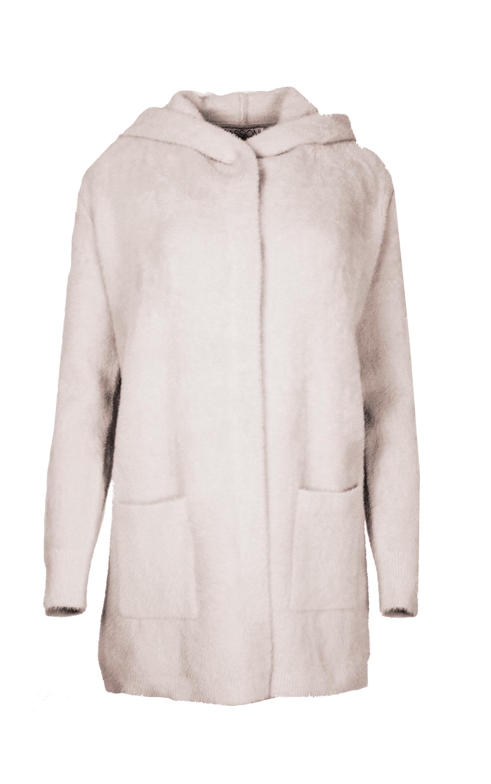 Passioni Longstrickjacke Kuschelige Jacke mit Kapuze günstig online kaufen
