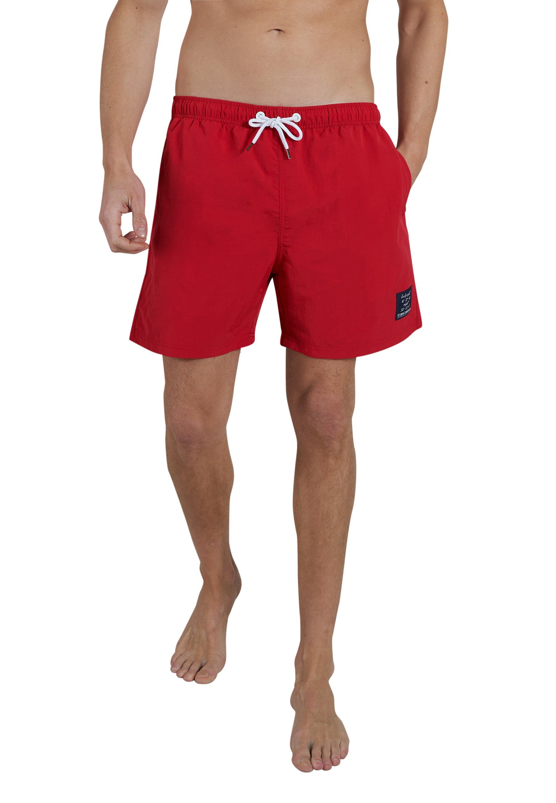 CECEBA Badehose CECEBA Herren Badehose rot uni (1-St)