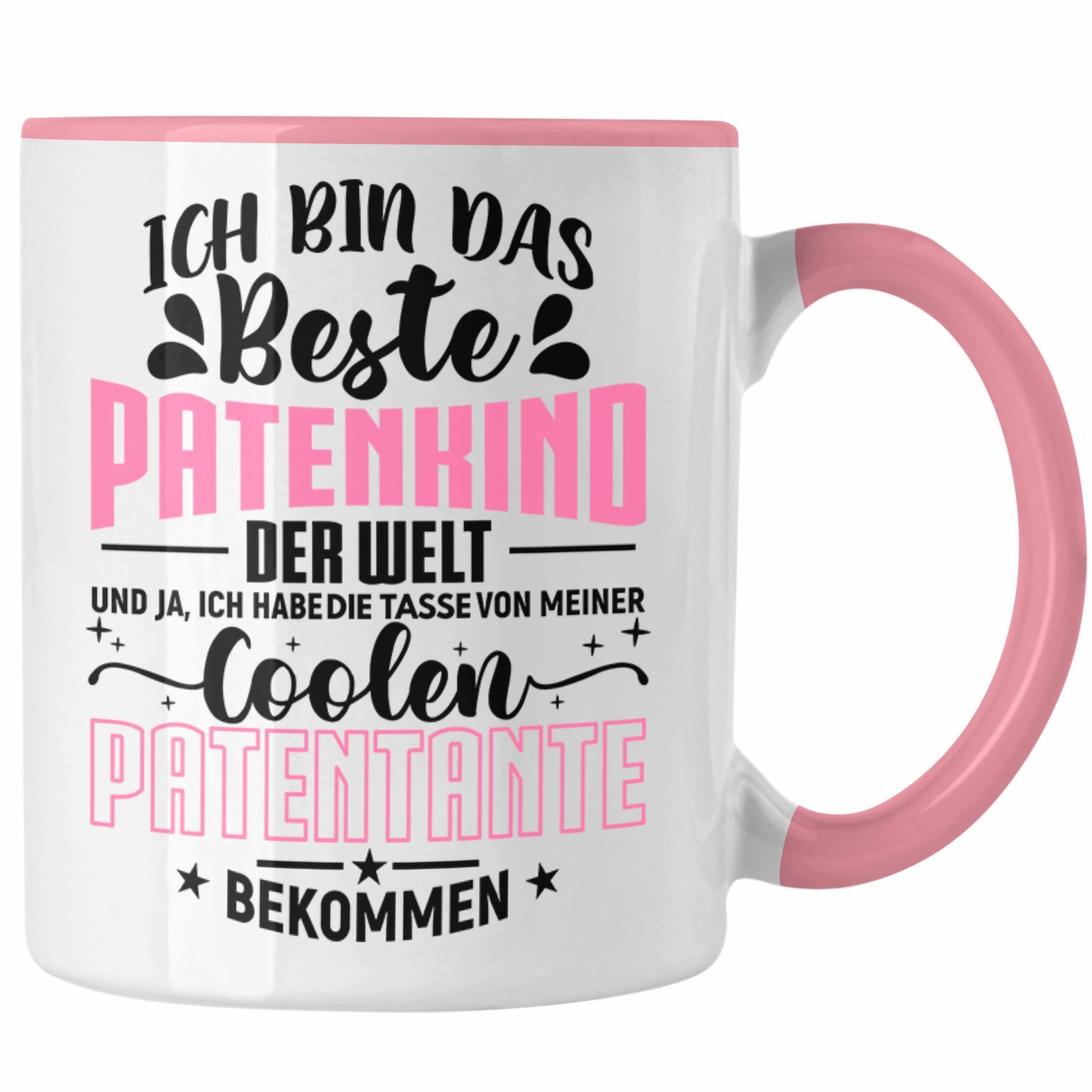 Trendation Tasse Trendation - Geschenk für Patenkind Tasse Lustiger Spruch Bestes Patenkind Rosa