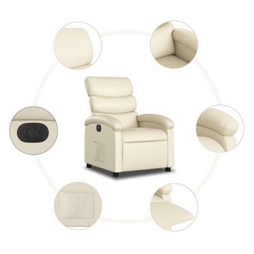 vidaXL Sessel Relaxsessel Elektrisch Creme Kunstleder (1-St)