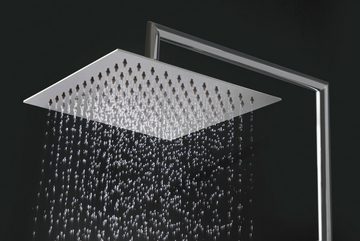 welltime Brausegarnitur Raindrop, Höhe 83 cm, 1 Strahlart(en), Überkopfbrauseset Duschsystem Duschsäule Brauseset Regendusche