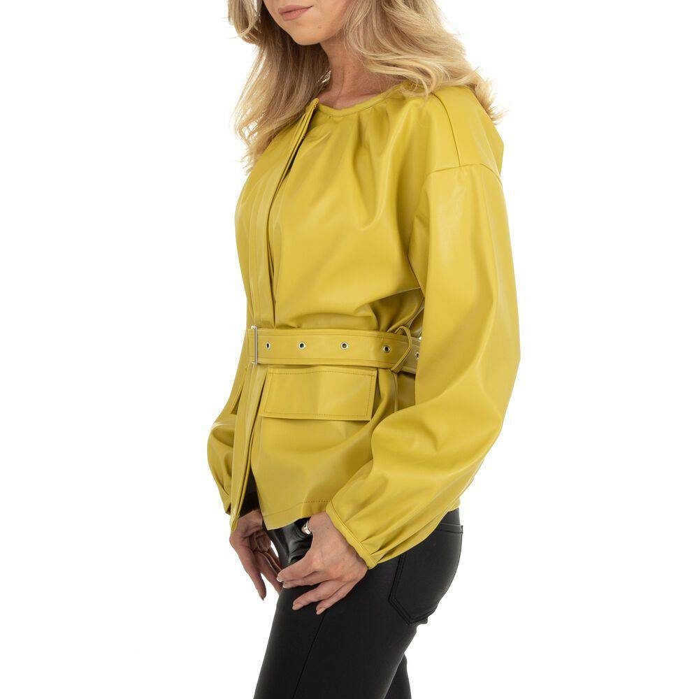 Bikerjacke Ital-Design Bikerjacke Grün in Freizeit Stretch Damen