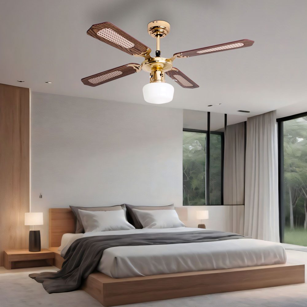 V-TAC Deckenventilator, Deckenventilator Deckenlampe mit Ventilator Esszimmer Raumkühler