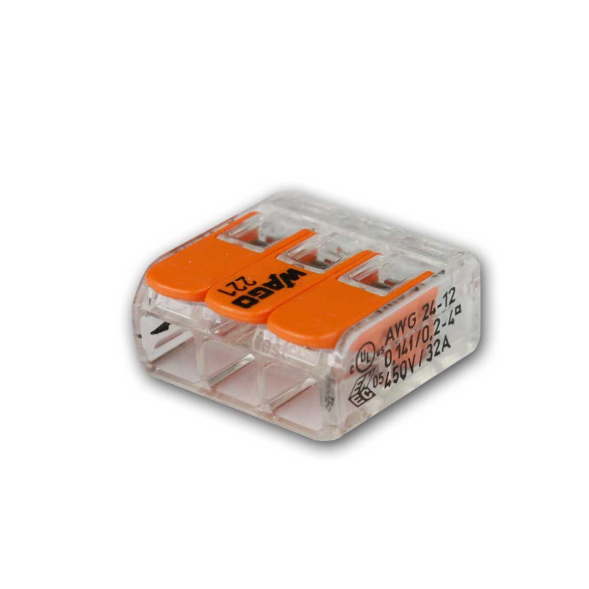 WAGO Verbindungsdosenklemme 10 WAGO Compact Steckklemmen 3x 0,2-4 mm² mi Hebel