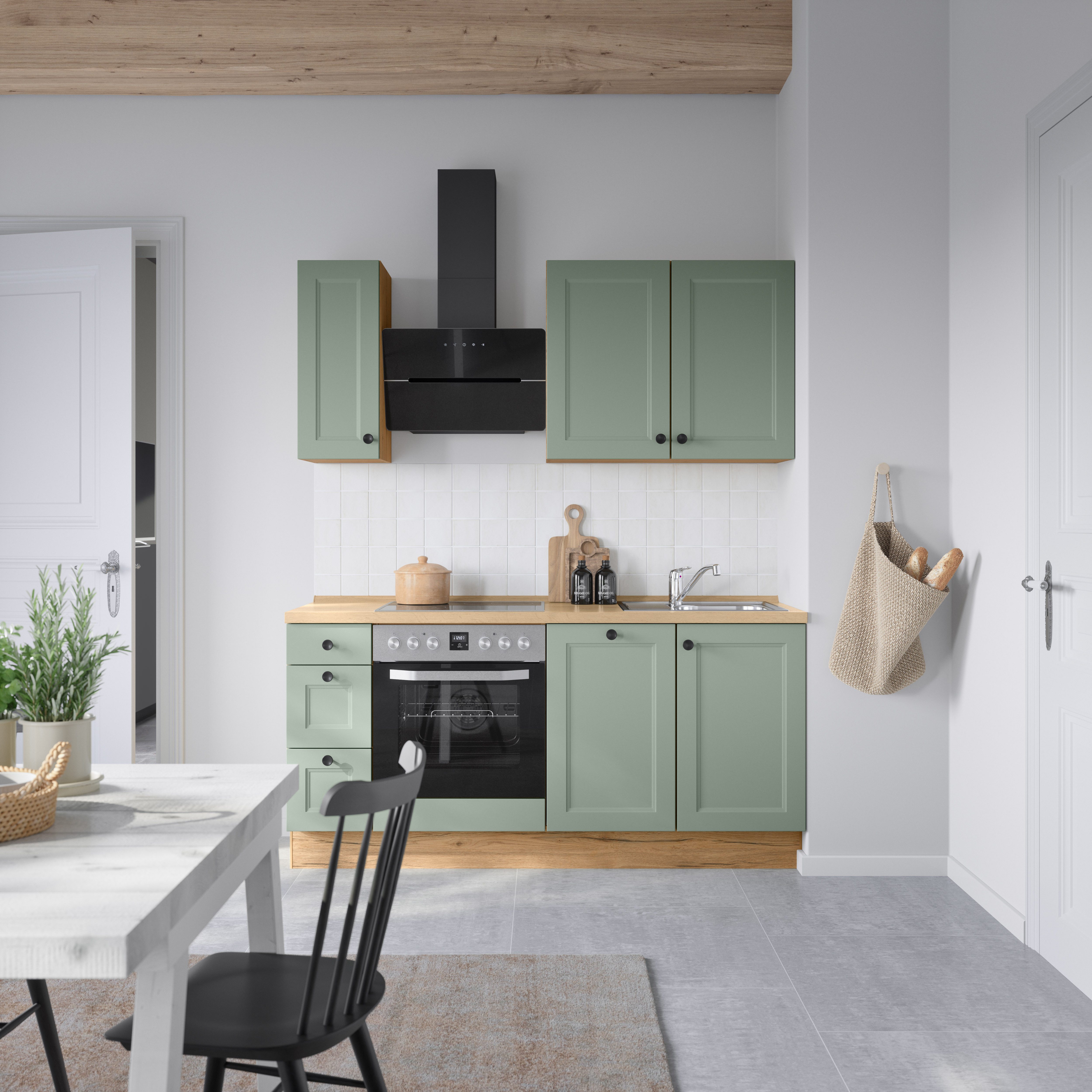 nobilia® Küchenzeile "Cascada II", NEU: individuell anpassbar mit gratis Profi-Beratung, vormontiert, Breite 180 cm, Ausrichtung wählbar, wahlw. mit E-Geräten