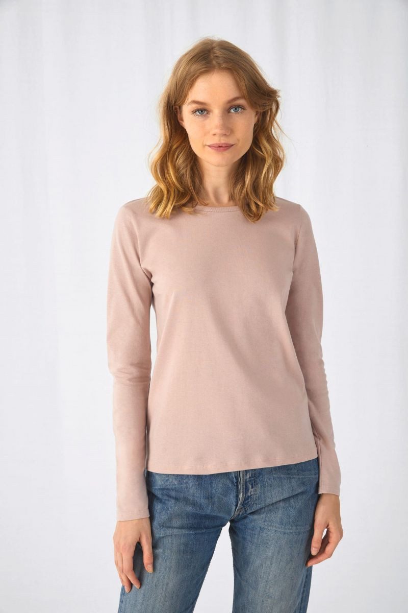 B&C Langarmshirt Damen T-Shirt #E150 Long Sleeve – Bild 2 von 4