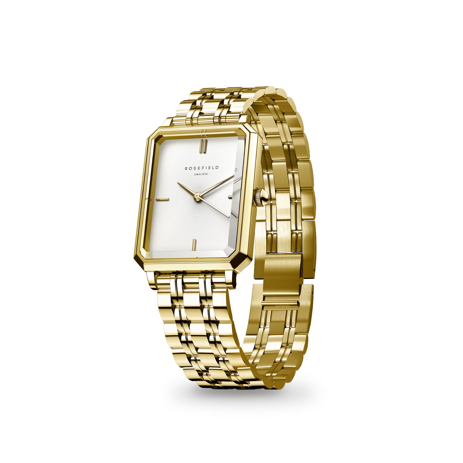 ROSEFIELD Quarzuhr ROSEFIELD Damenuhr Octagon XS 24mm Goldfarben