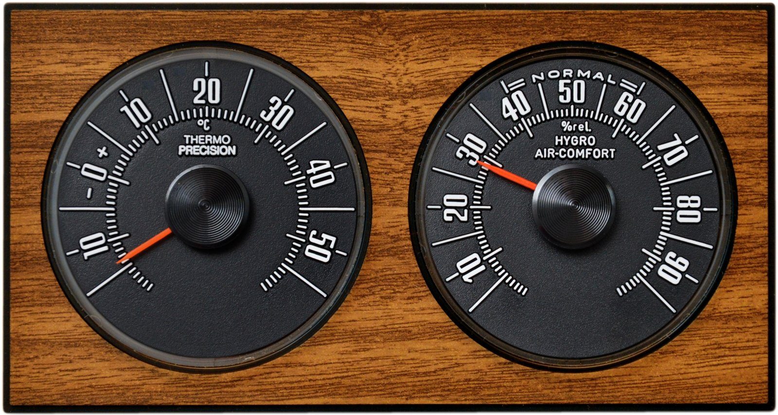 HR Autocomfort Aus 1972 original analoge Wetterstation Thermometer Hygrometer Wetterstation