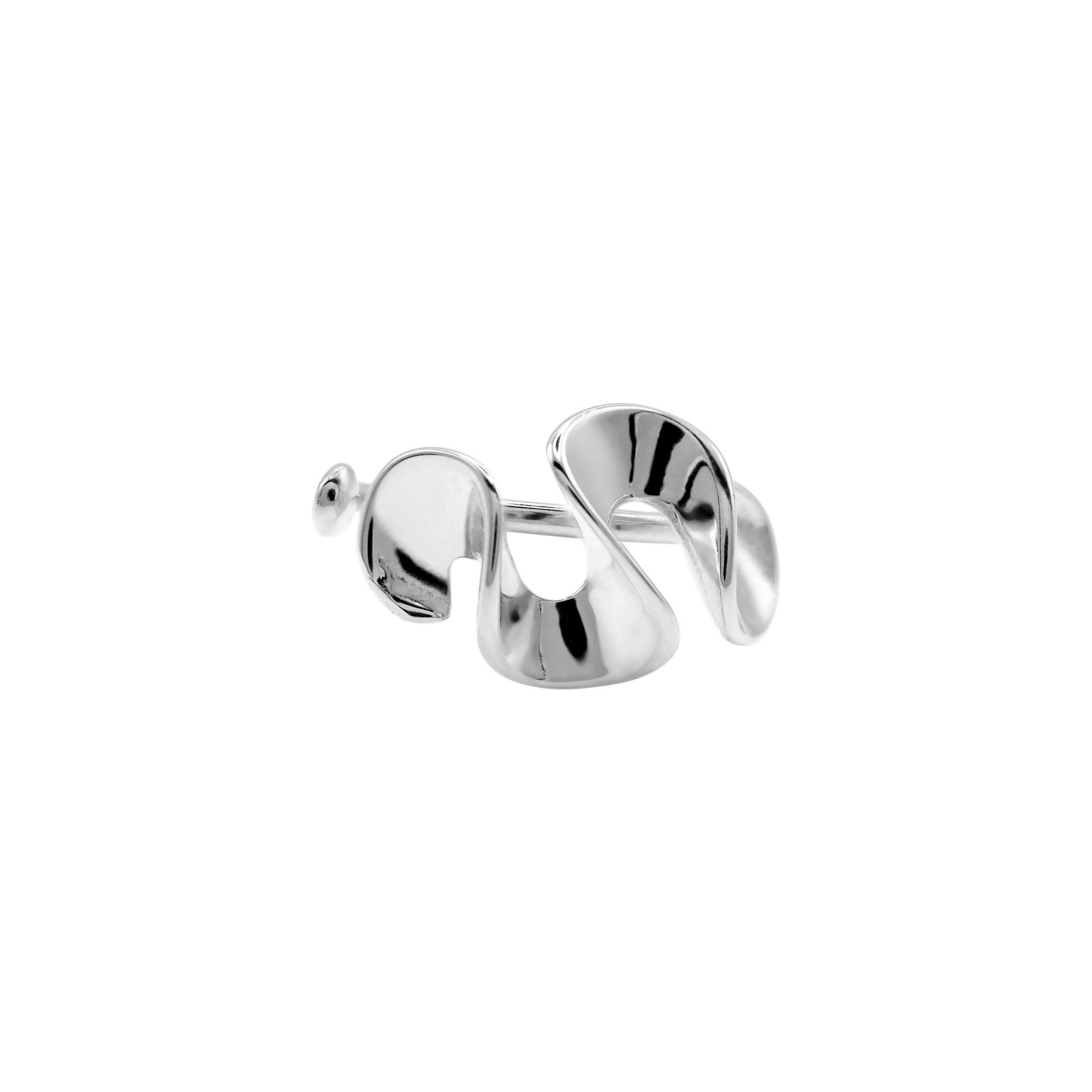 Fingerring Rumi silberfarben poliert