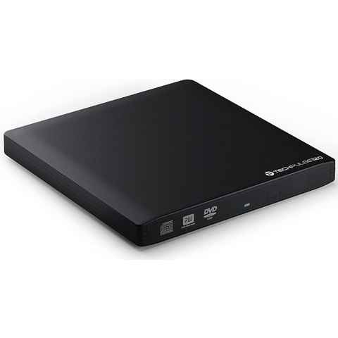 techPulse120 externer USB 3.0 DVD CD Brenner Laufwerk DVDRW Aluminium Schwarz DVD-Brenner