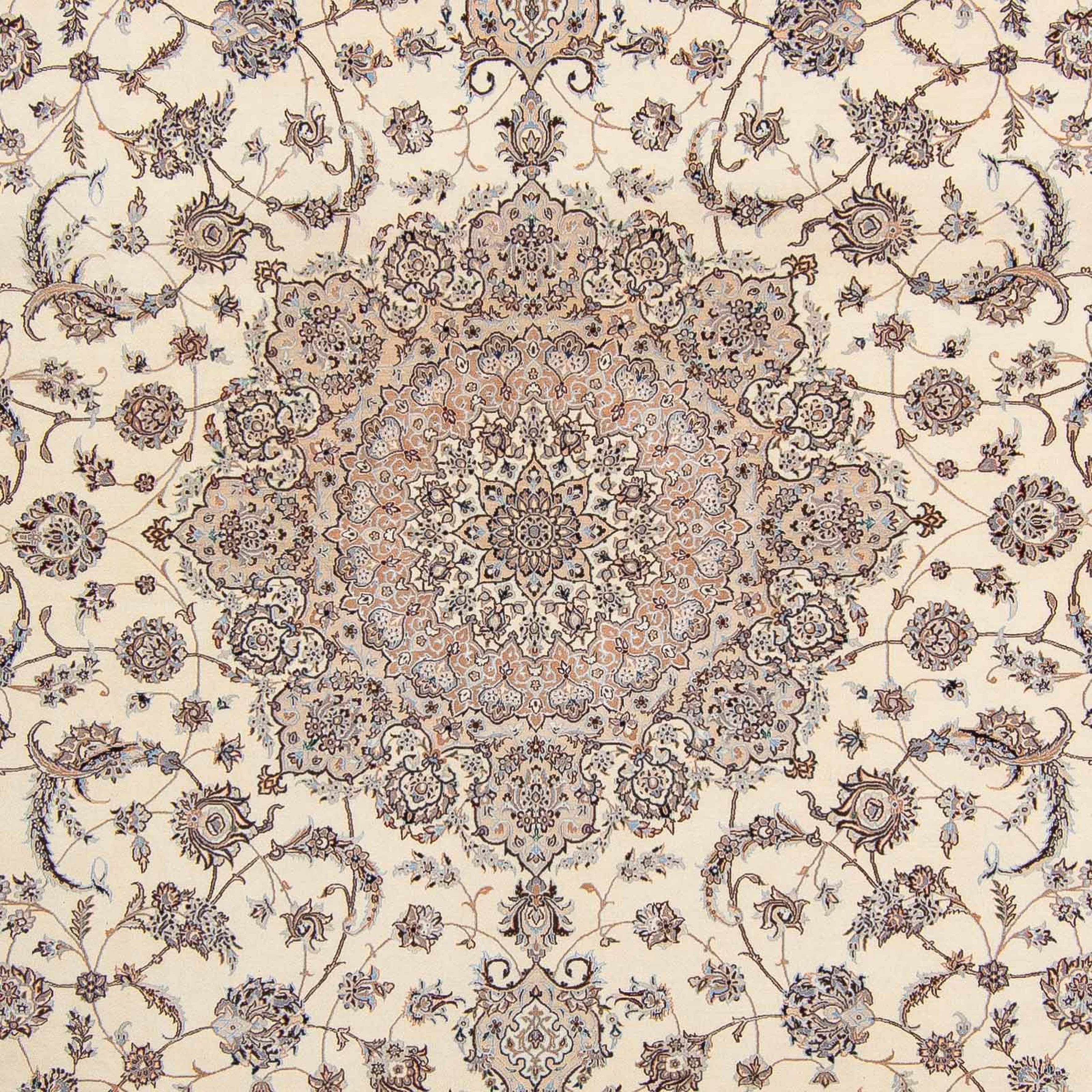 Orientteppich Perser morgenland, 304 6 braun, - mit cm Handgeknüpft, - Premium x - 440 Nain rechteckig, Zertifikat mm, Höhe: Wohnzimmer, Einzelstück 
