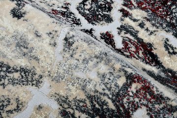 Teppich Dario, my home, rund, Höhe: 12 mm, angenehme Haptik, modernes Marmor-Design, Wende - Teppich, weich