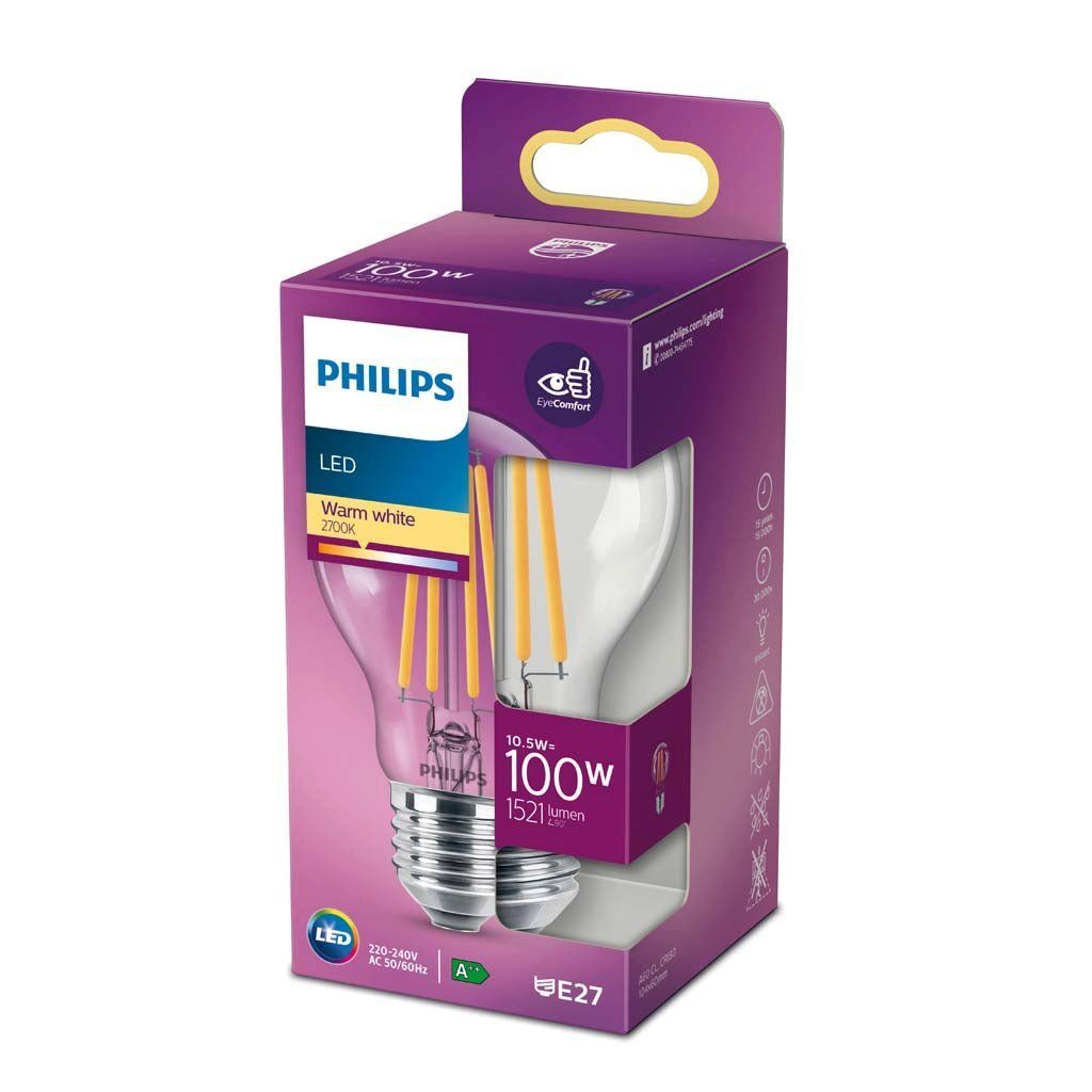 K Lighting LED-Leuchtmittel W 2700 10,5 lm E27 Philips 1521 LED-Leuchtmittel