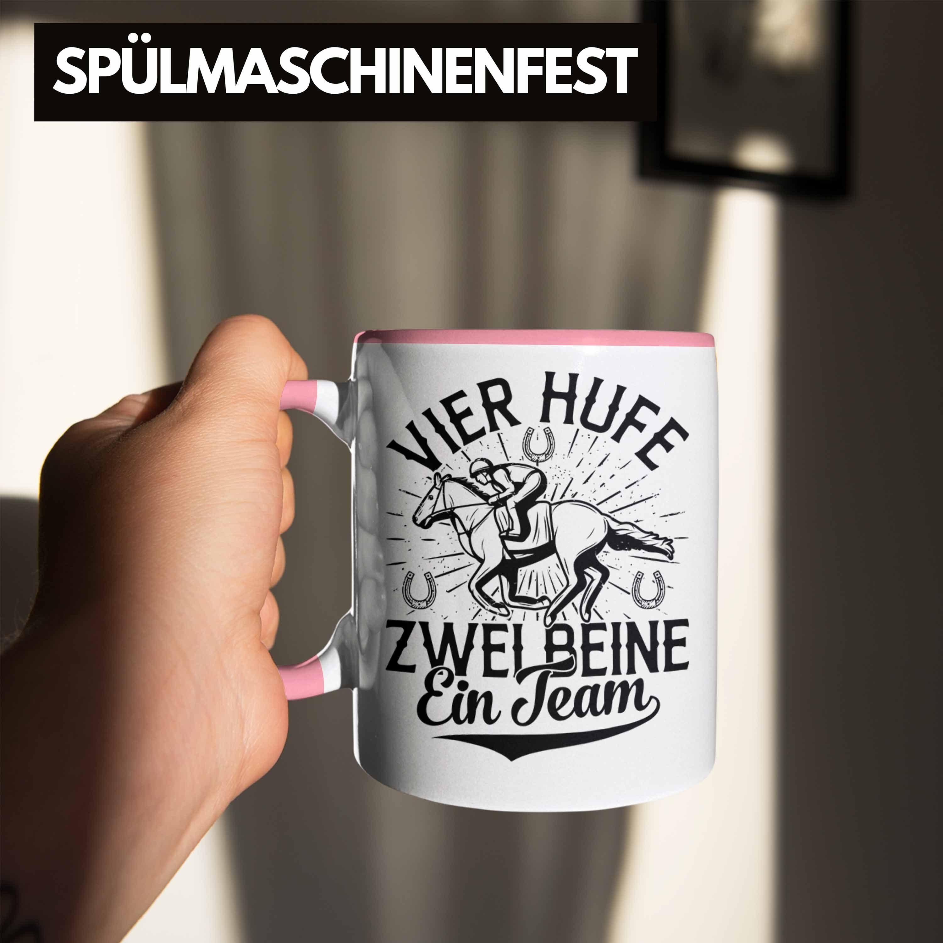 Reiterin Geschenk Rosa Spruch Trendation Tasse Pferde-Liebhaberin Geschenkidee Mädchen Tasse