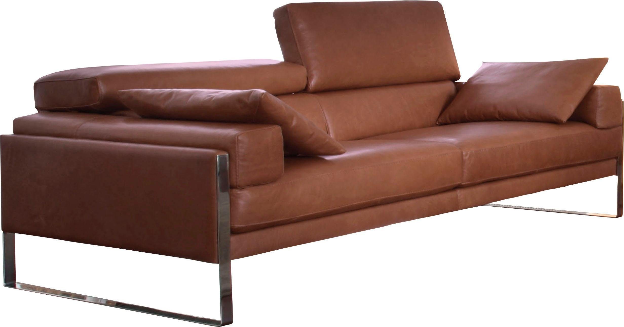 CALIA ITALIA 2-Sitzer Romeo, Designsofa der Extraklasse mit tollem Sitzkomfort, edle Design Kufenfüße und edlem Lederbezug