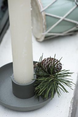 Ib Laursen Standkerzenhalter Ib Laursen Kerzenhalter für Kerze D3,8 cm staubig grün