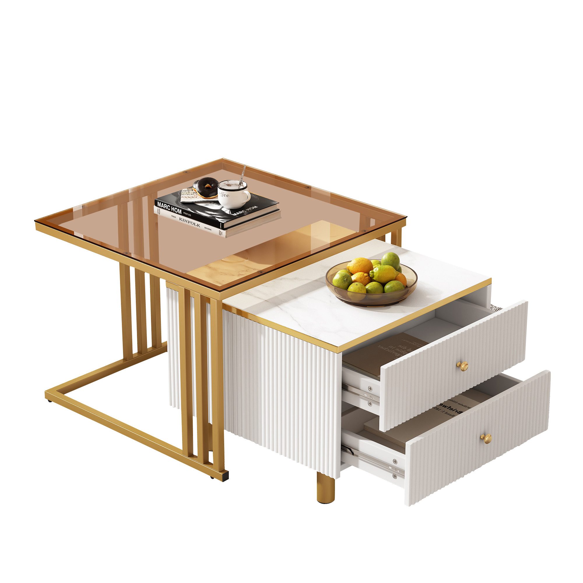 HAUSS SPOLE Couchtisch 2er Set quadratische günstig online kaufen