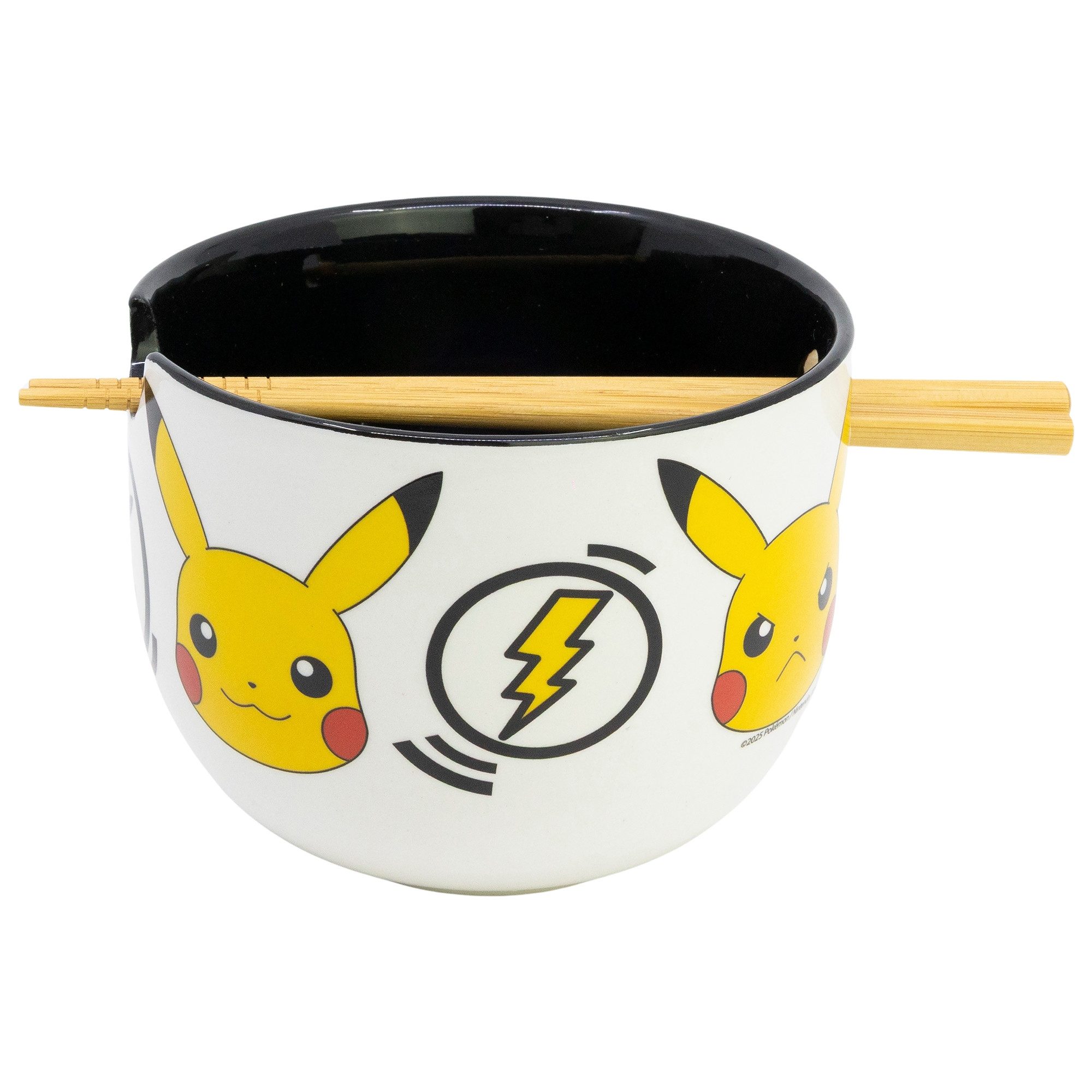 POKÉMON Suppenschüssel Pokemon Pukachu Ramen Suppen Keramik Schüssel mit Stäbchen, Keramik, 18x10 cm