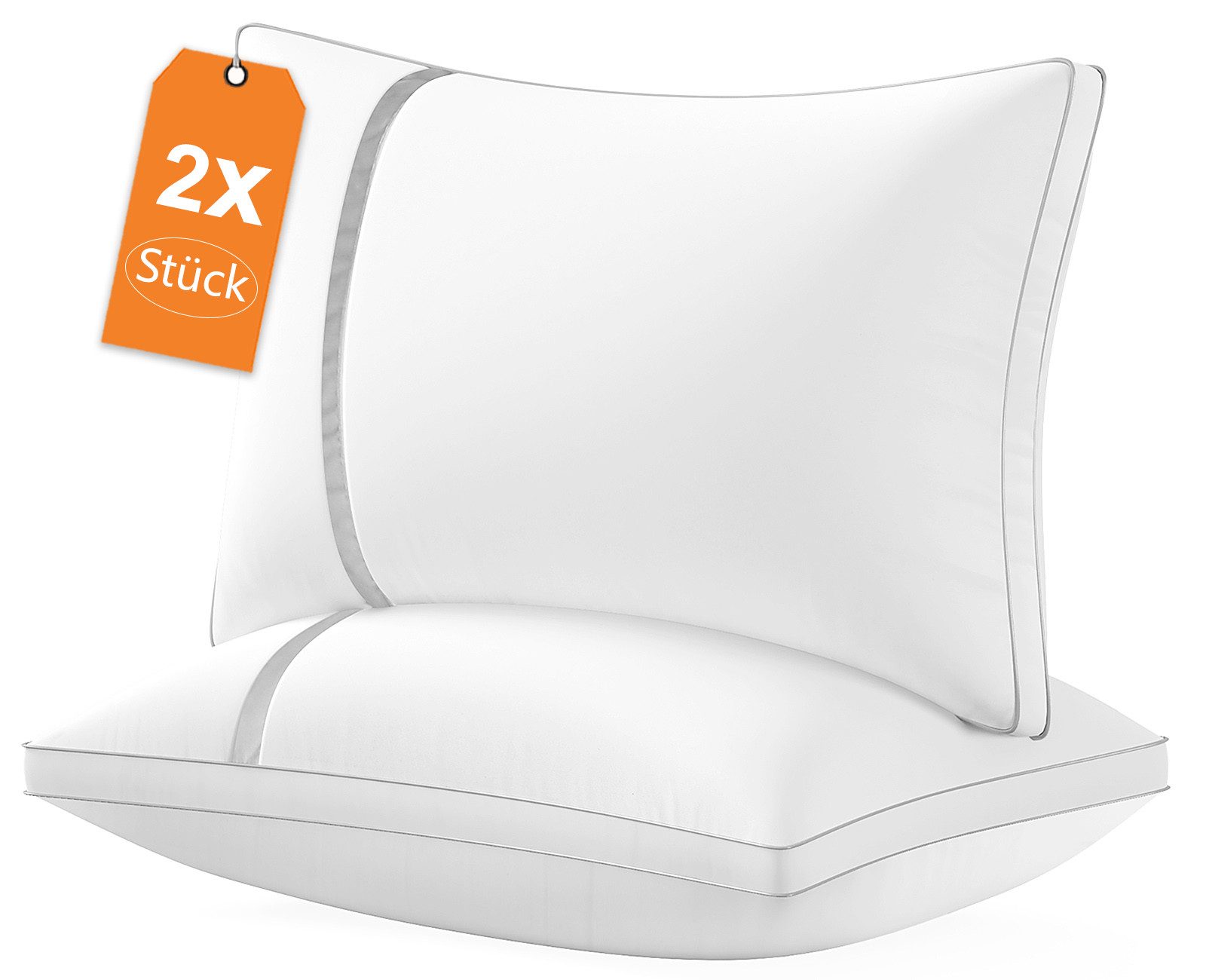 Kunstfaserkopfkissen Kopfkissen 2er Set, 40/80×80cm Kissen aus Mikrofaser