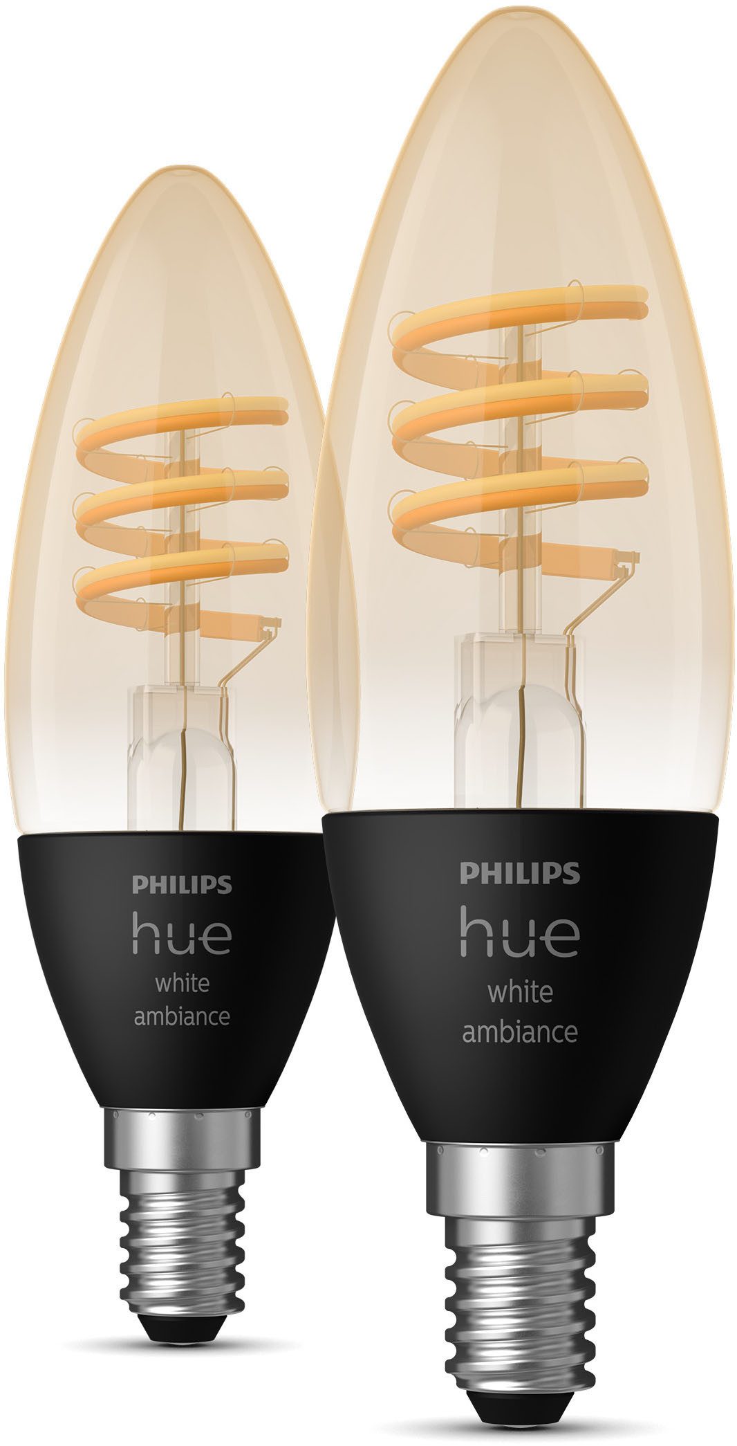 Philips Hue LED-Filament White Ambiance Kerze 350lm, E14, 2 St., Farbwechsler