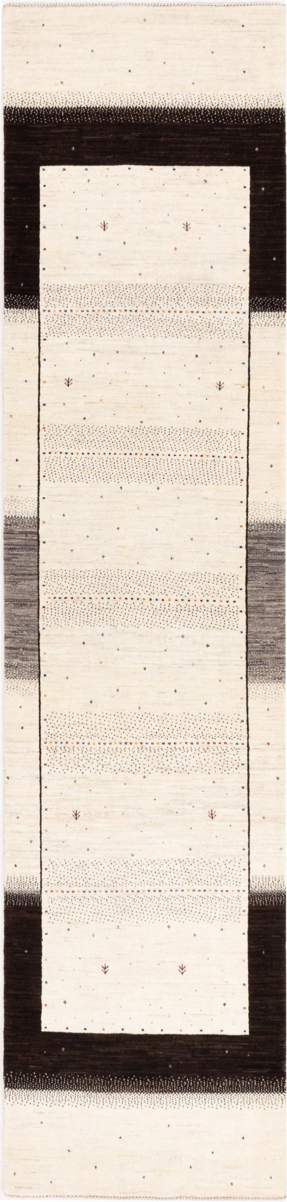 Nain Trading Designteppich Perser Gabbeh Loribaft Essence 93x391 Handgeknüpfter Moderner, rechteckig, Höhe: 12 mm