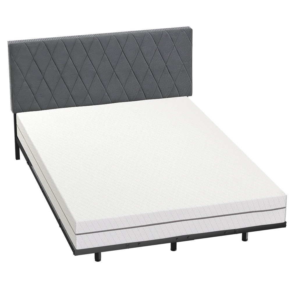GLIESE Polsterbett Bettgestell mit Matratze Set (90 x 200 cm Bettgestell + Matratze Set), in H3