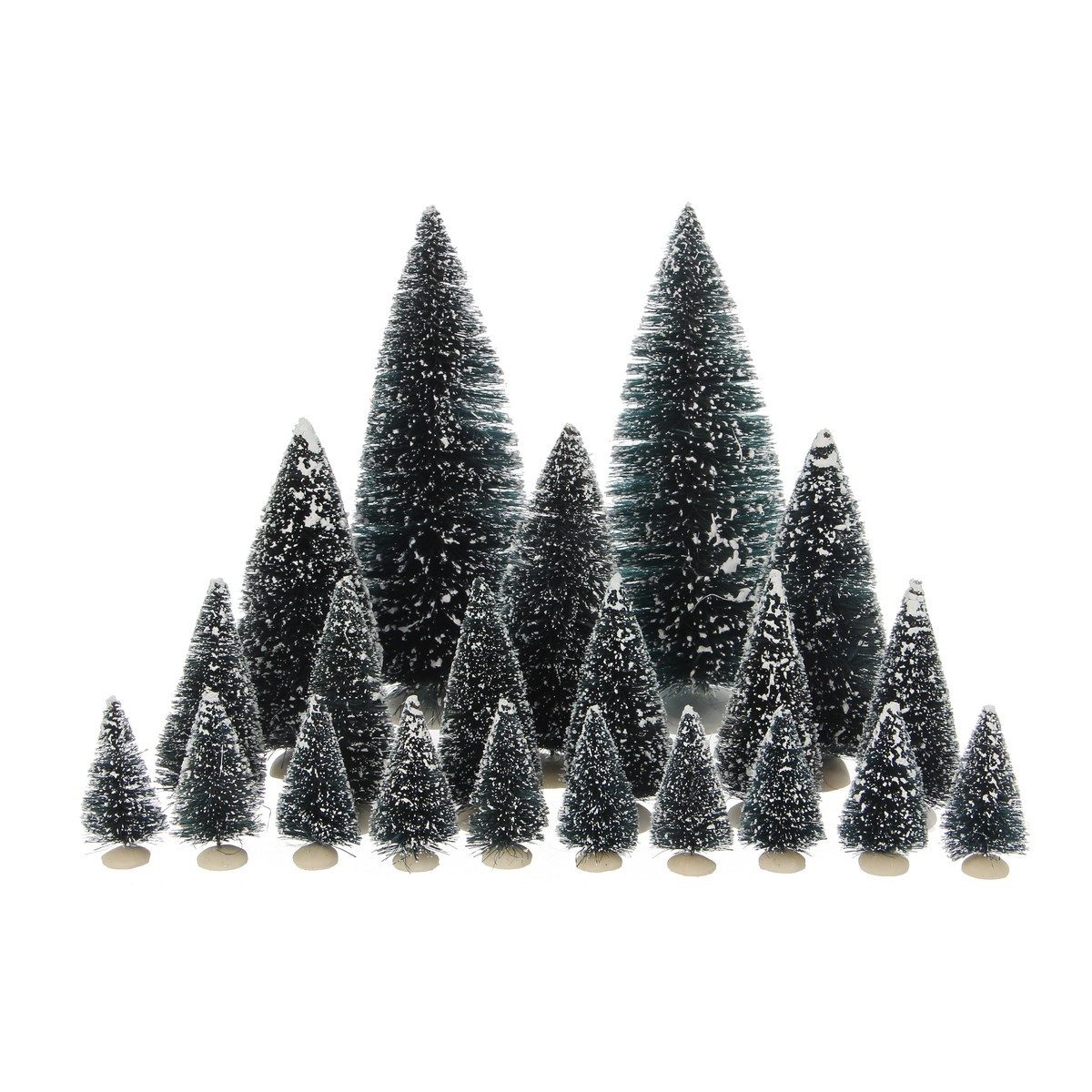 LuVille Weihnachtsdorf Luville Collectables Bristle tree assorted 21 pieces - h23xd8cm