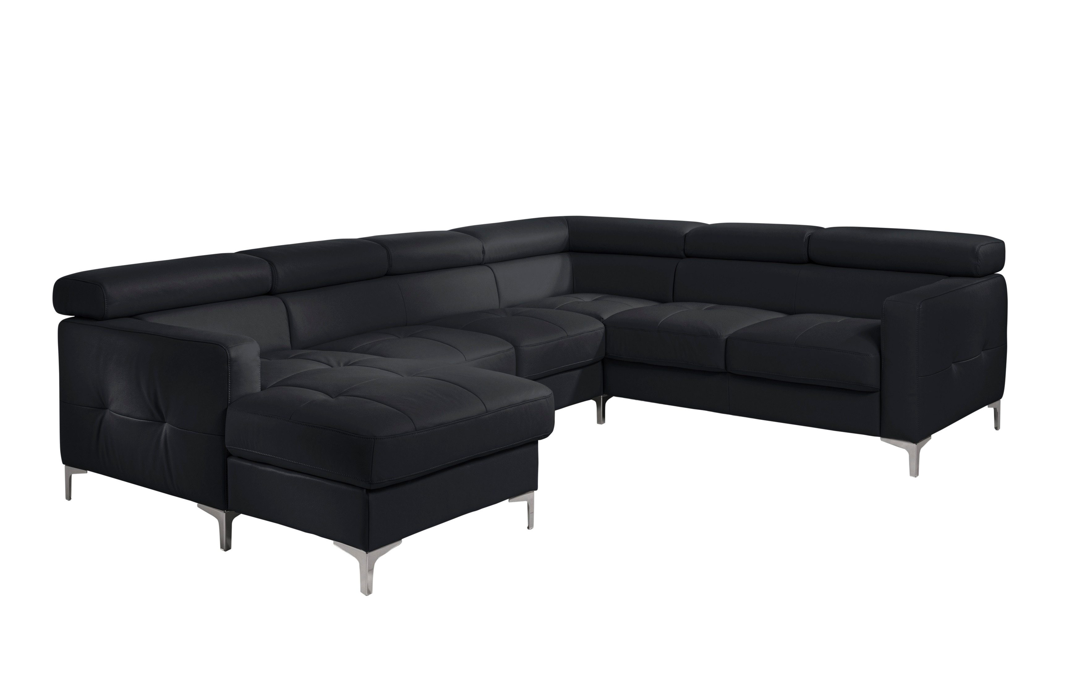 COTTA Wohnlandschaft Sammy Echtleder, Echtleder mit Schlaffunktion und Bettkasten