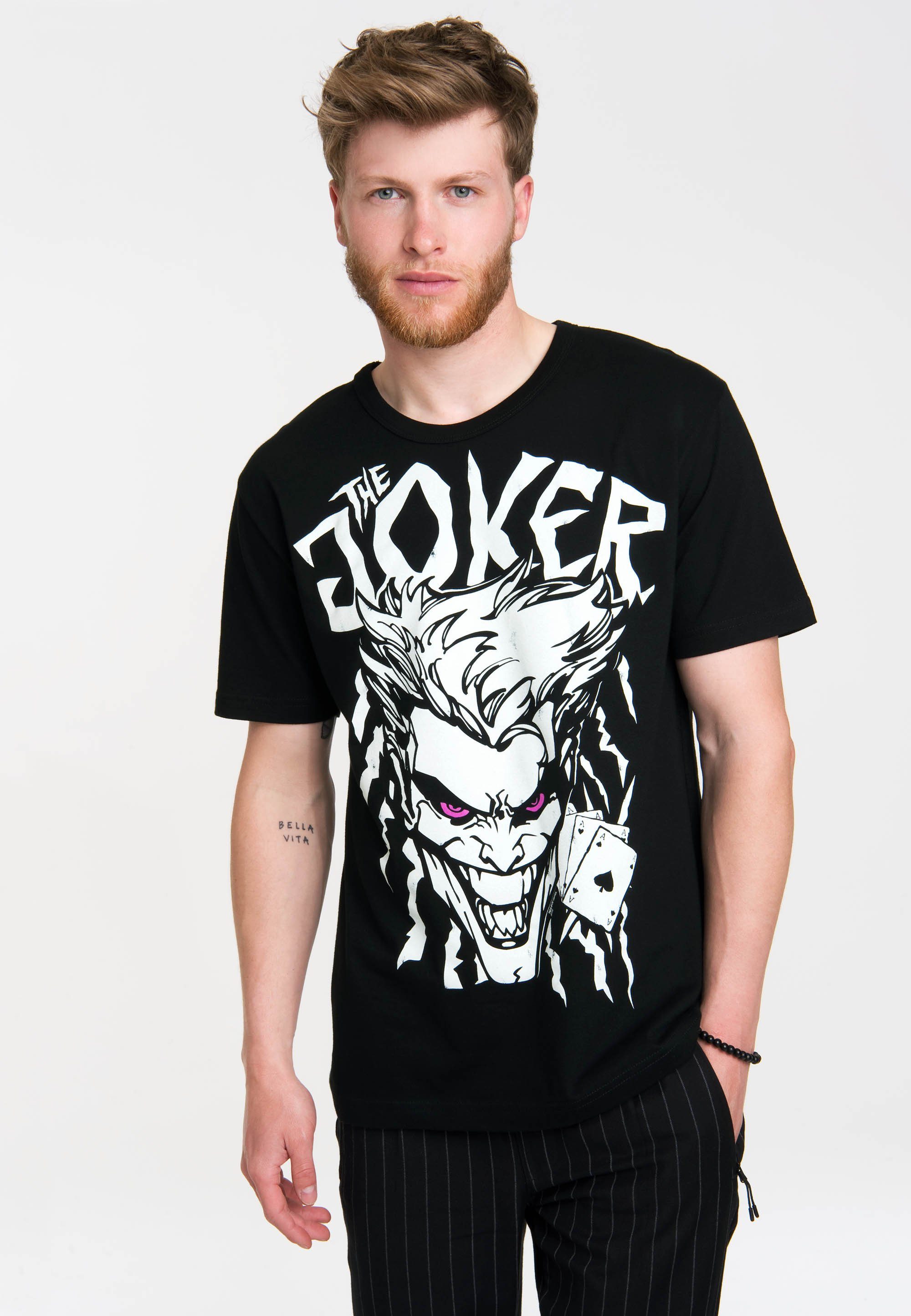 T-Shirt DC Frontprint mit - coolem The Joker LOGOSHIRT Batman