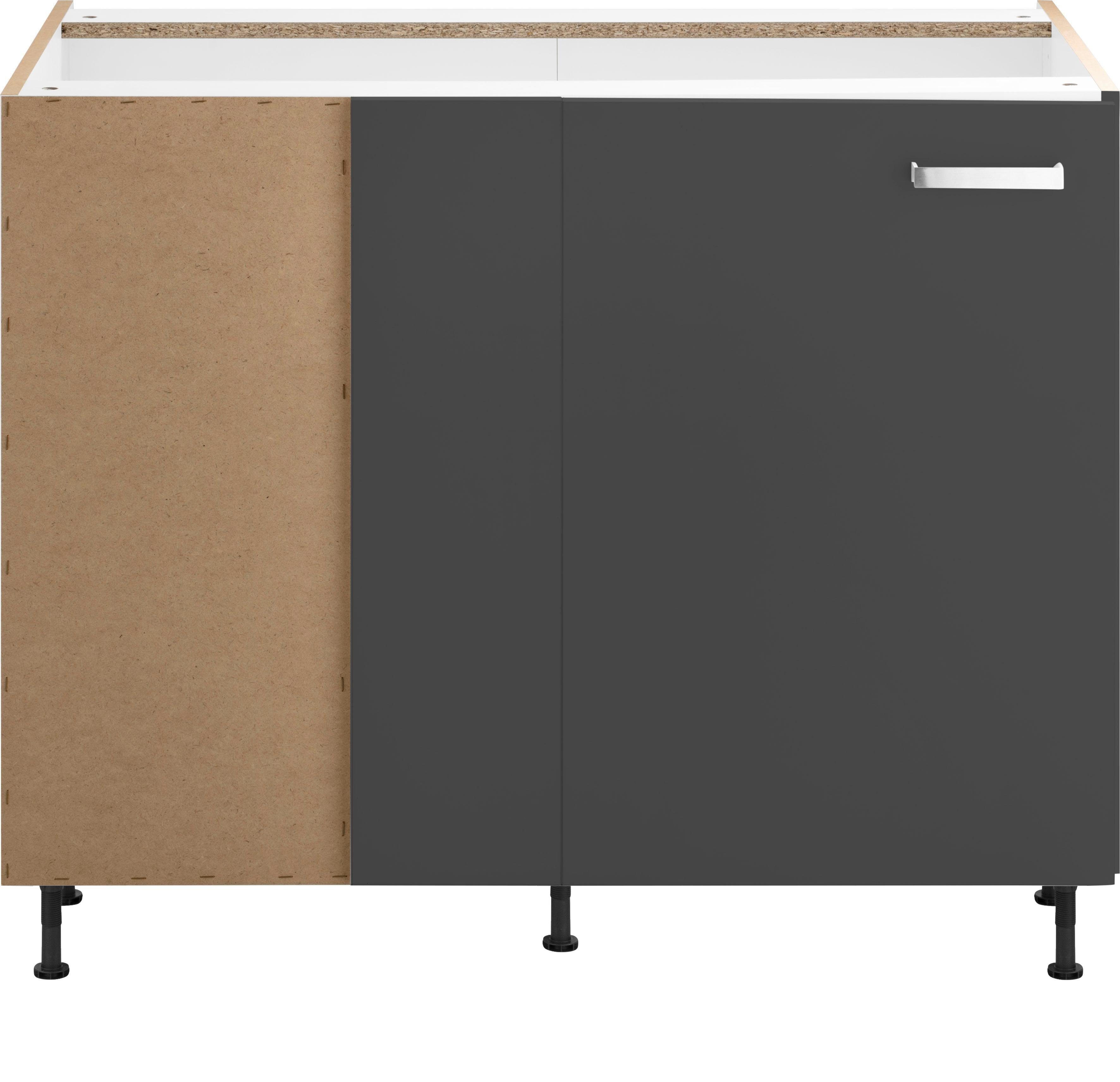 | anthrazit 100 cm Eckunterschrank OPTIFIT anthrazit Breite Parma